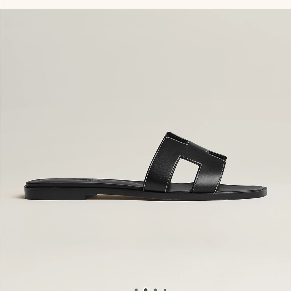 Hermes Black Oran Sandals - Picture 3 of 8